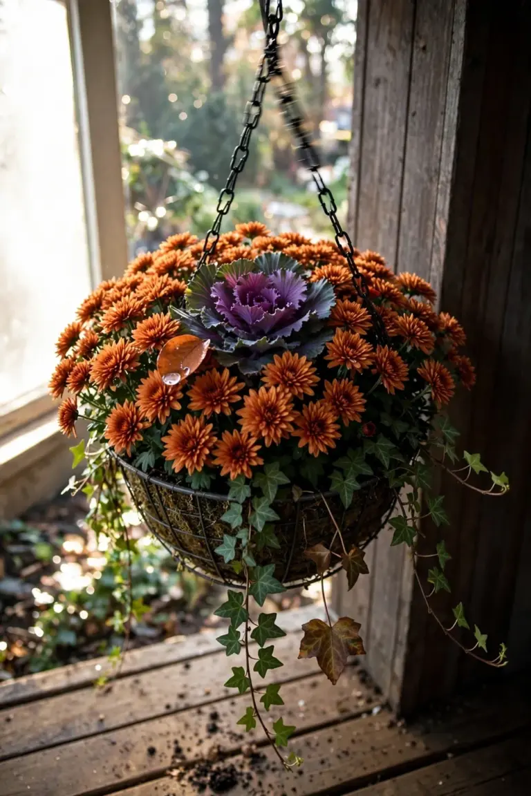 How to Plant Fall Hanging Baskets: Wire Baskets, Coco Liners, Layering, and Autumn Watering